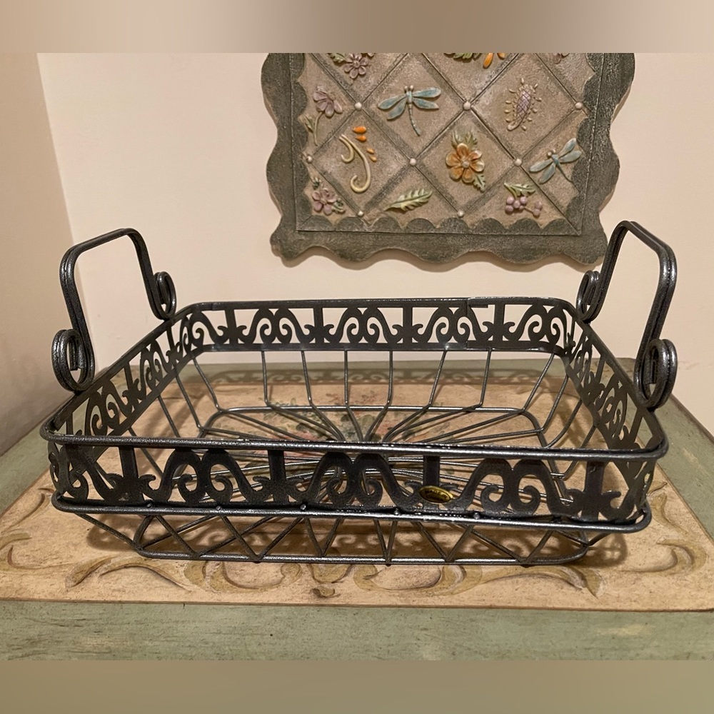 Decorative Metal Basket Accent Piece
